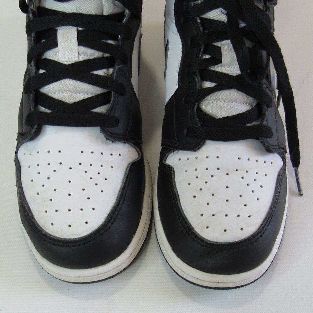 Air Jordan1 Mid Hologram Big Kids' Sneaker Shoes Size 5Y MJ Images Black/Concord - Picture 7 of 10